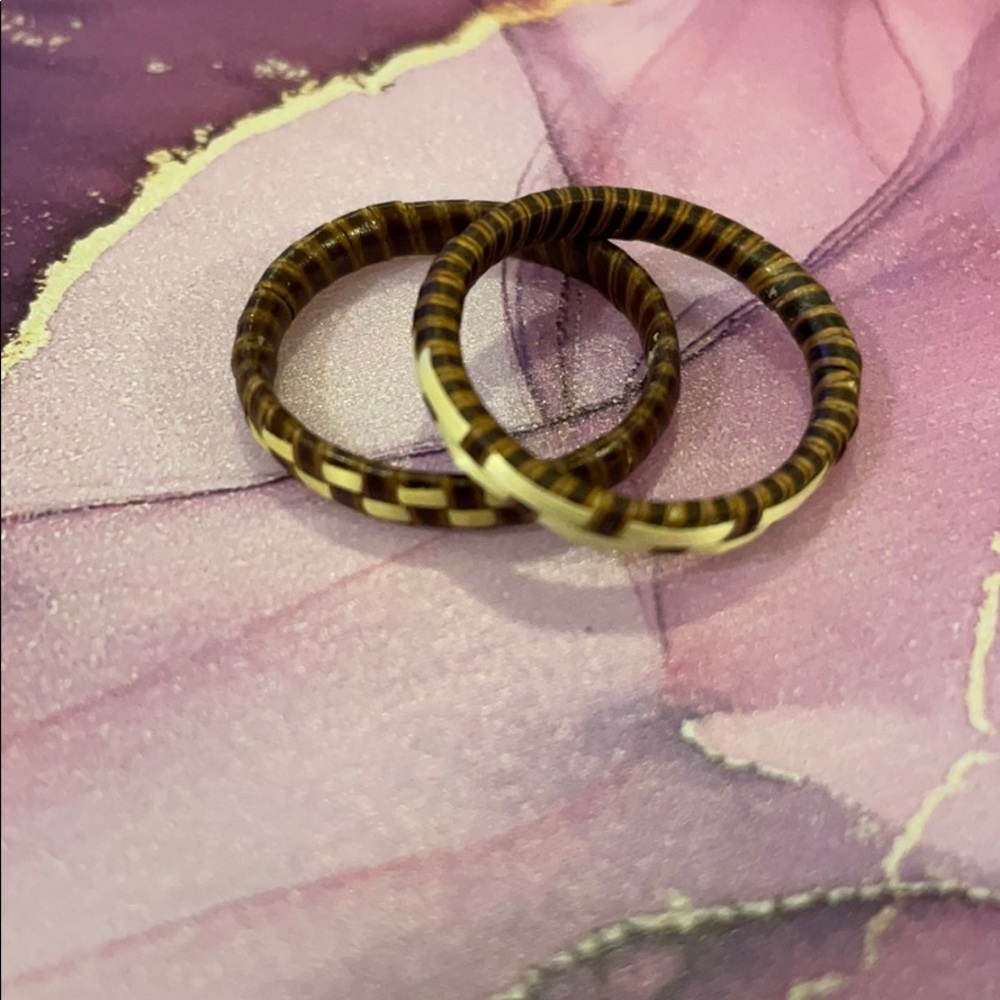 Handmade Wood weaved rings